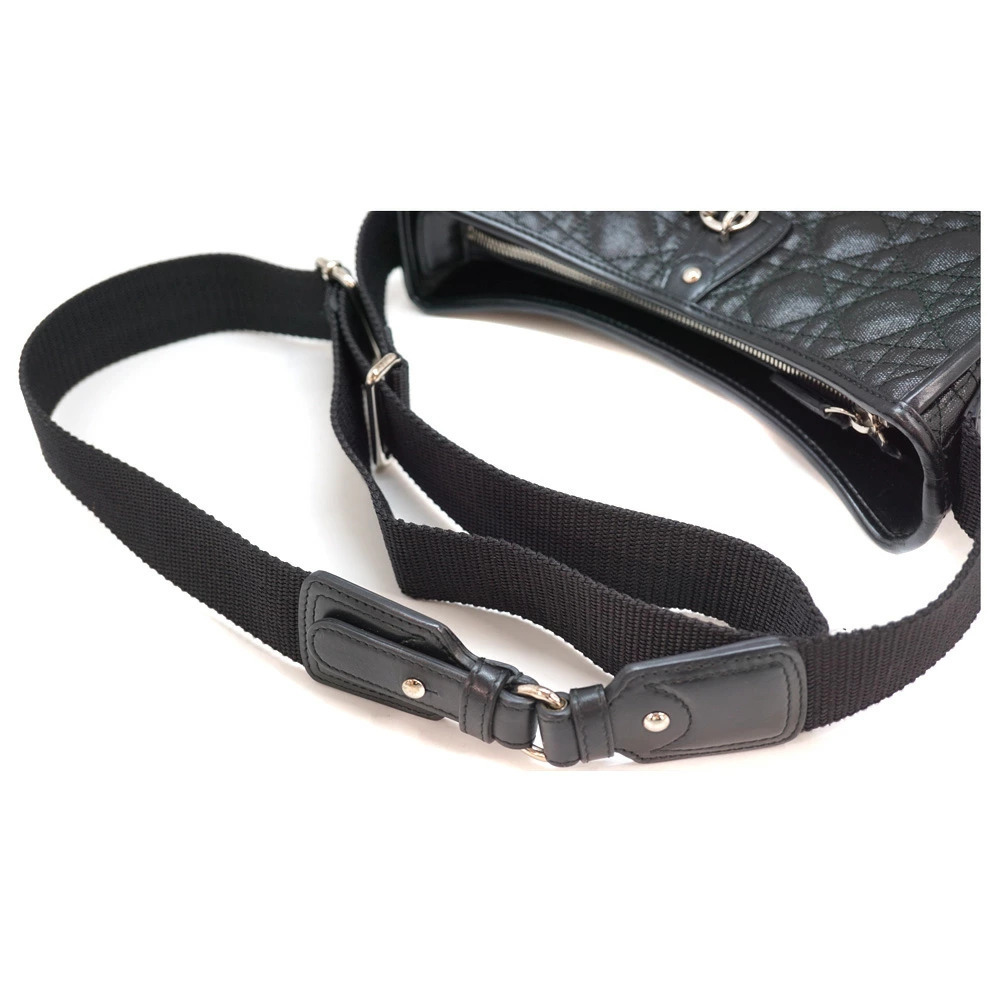 Christian Dior Cannage Shoulder Bag Leather Black - Picture 6 of 9